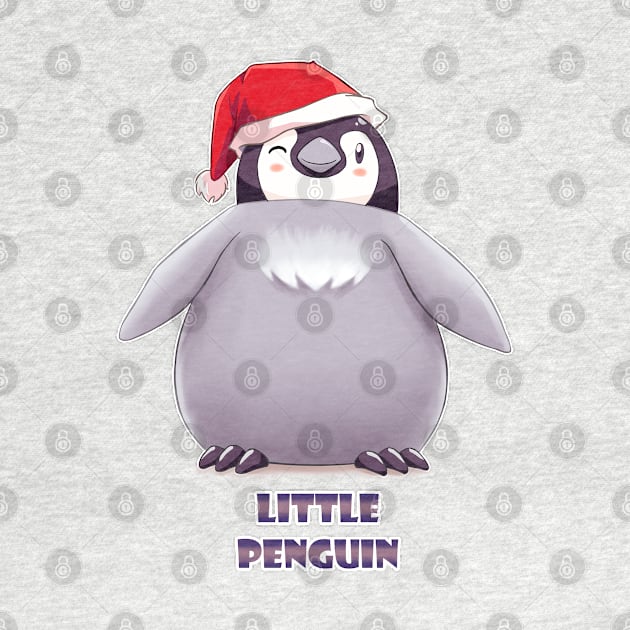 Santa Emperor Penguin Chick (Words) by EdgeKagami